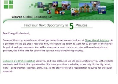 Email: Oil and Gas Recruiting Company