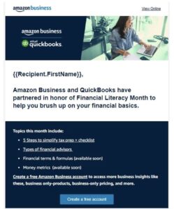 Amazon_Business_Quickbooks_small business email campaign
