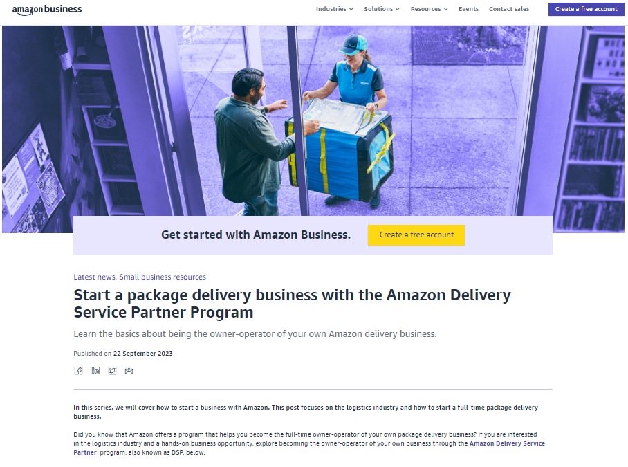 Amazon Delivery Service Partner Program