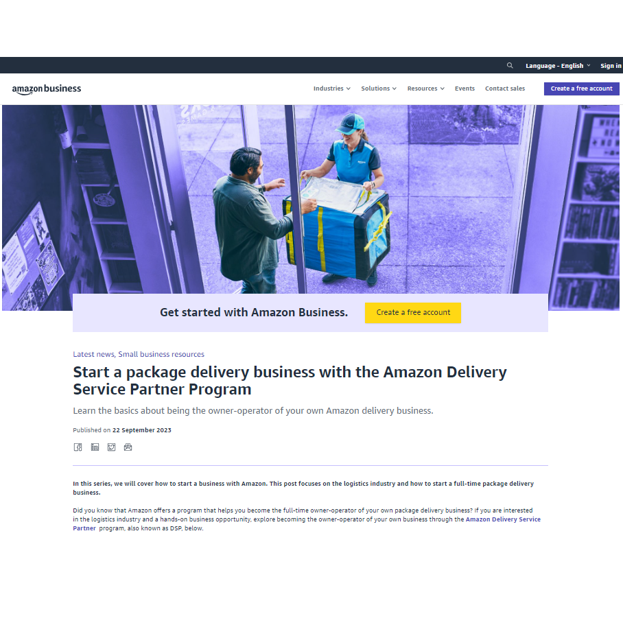 Amazon Delivery Service Partner Program